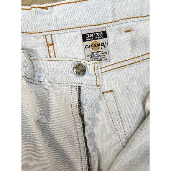 Vintage GITANO JEANS White Acid Washed 80's/90's Baggy Jeans *RARE* - Picture 4 of 10